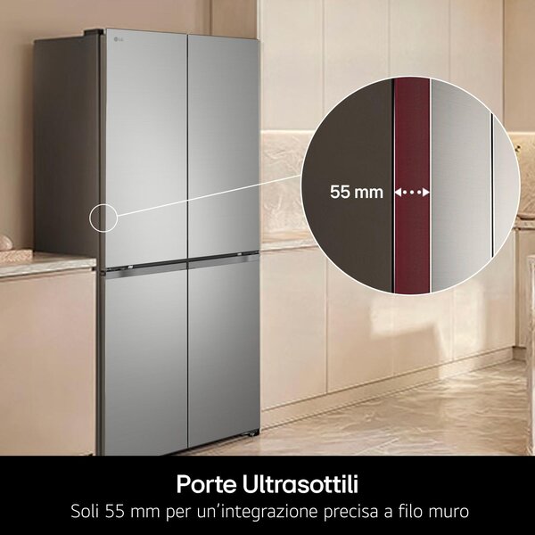 Lg Frigorifero Americano Side by Side Capacit 580 Litri Classe energetica D Raffreddamento No Frost colore Argento - GMBS30SDPY.APYQEUZ