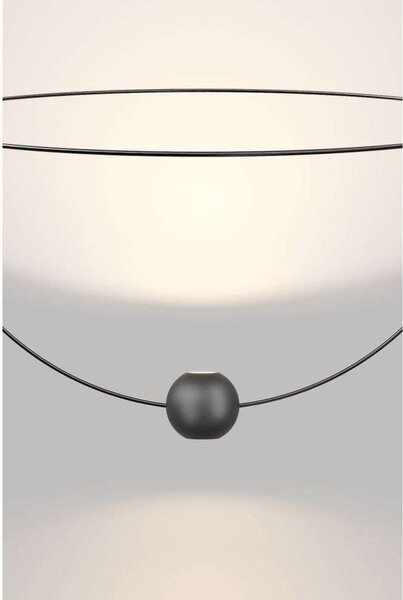 Lampada a sospensione Lodes, dimmerabile, Nero, Soggiorno, Metallo