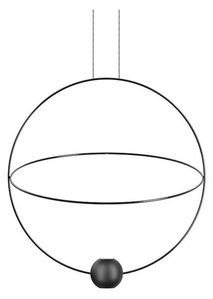 Lampada a sospensione Lodes, dimmerabile, Nero, Soggiorno, Metallo