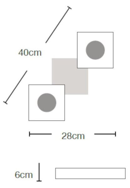 Plafoniera gesso lampadari bartalini gnikcolb 2 plap13 gx53 led verniciabile - Lampadari Bartalini Gesso