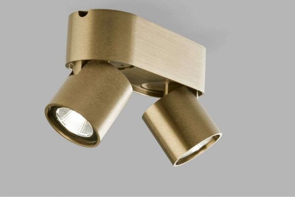 Plafoniera LIGHT-POINT, dimmerabile, Dorato / Ottone, Soggiorno, Alluminio