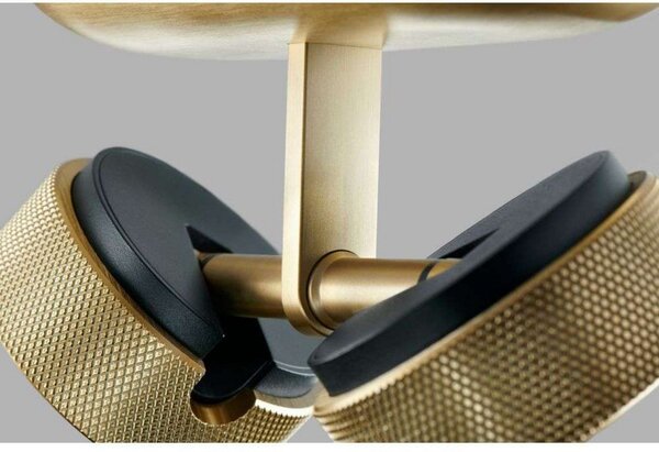 Plafoniera LIGHT-POINT, dimmerabile, Dorato / Ottone, Soggiorno, Alluminio