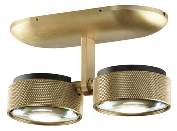 Plafoniera LIGHT-POINT, dimmerabile, Dorato / Ottone, Soggiorno, Alluminio