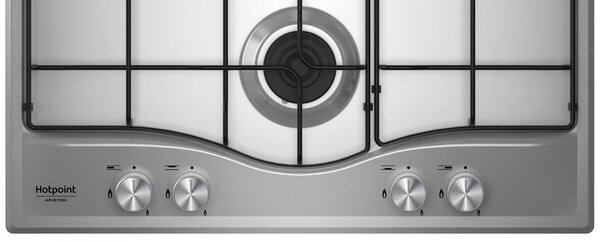 Hotpoint Ariston Piano Cottura 4 Fuochi a Gas Larghezza 60 cm in Acciaio Inox colore Inox - PCN 643N IX/HA