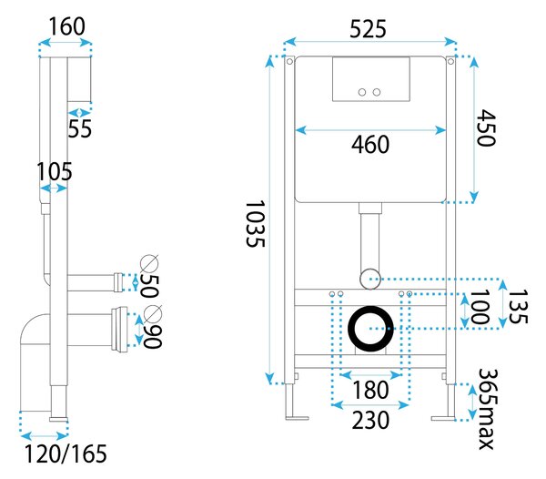 Telaio WC da incasso K011A-Q