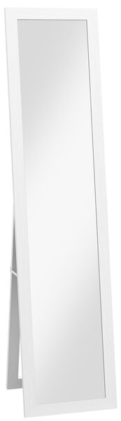 HOMCOM Specchio con Cornice in MDF con Piedini e Ganci per Utilizzo a Muro o a Parete, 37x40x155 cm|Aosom