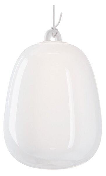 Lampada a sospensione Lodes, Bianco, Soggiorno, Vetro