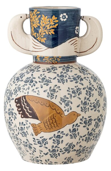 Vaso in gres dipinto a mano (altezza 23,5 cm) Hezha - Bloomingville