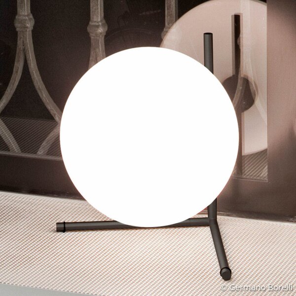 Lampade da tavolo FLOS, IC T2, dimmerabile, Nero, Soggiorno, Vetro, Design