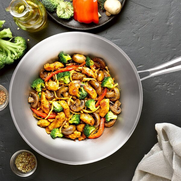 Padella wok in acciaio inox ø 30 cm Steela – Orion