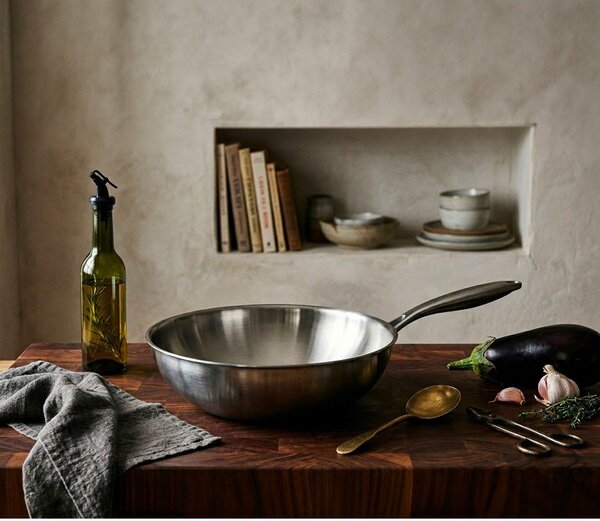 Padella wok in acciaio inox ø 30 cm Steela – Orion