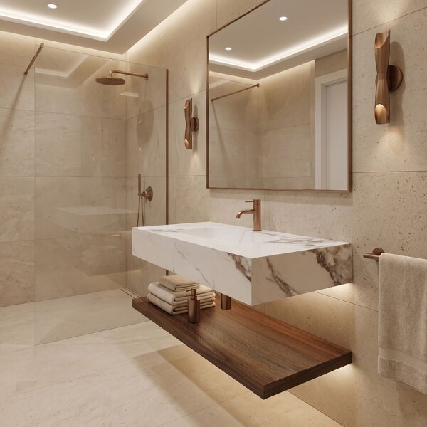 Lavabo sospeso REA Aresa Cold Jade 80
