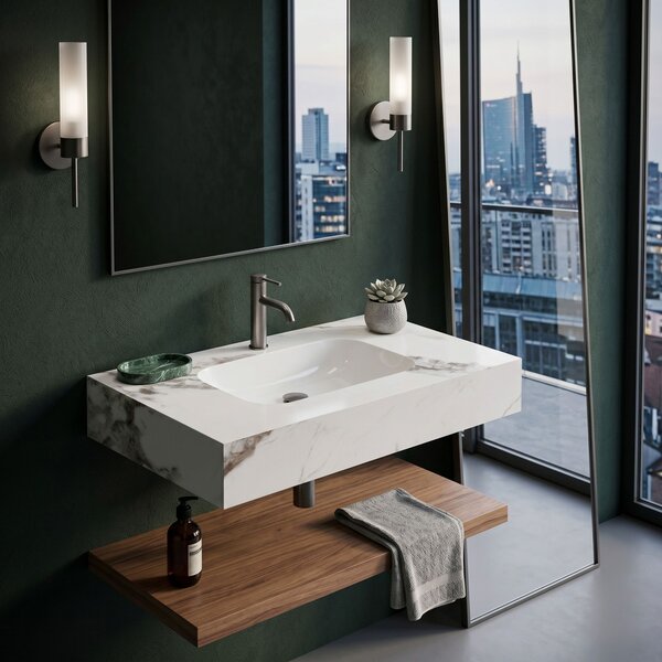 Lavabo sospeso REA Aresa Cold Jade 80