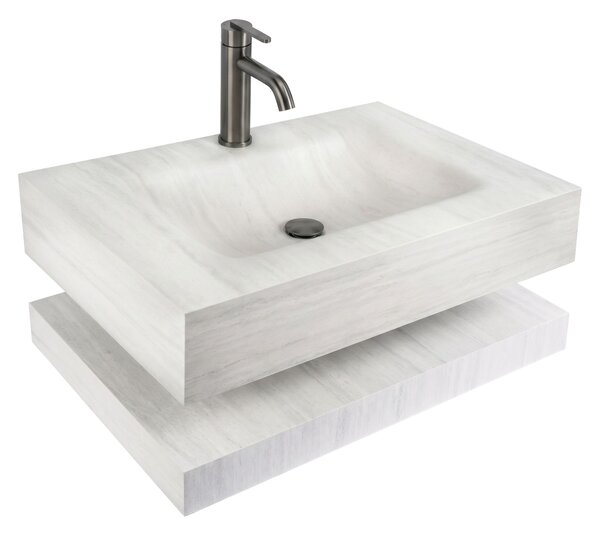 Lavabo sospeso con mensola Rea Apollo Muralto Roma 80