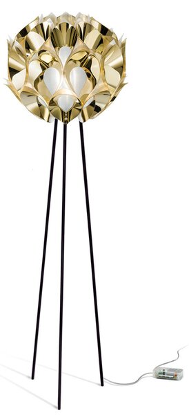 Lampada da terra Slamp, FLORA, dimmerabile, Dorato / Ottone, Soggiorno, Plastica, Design