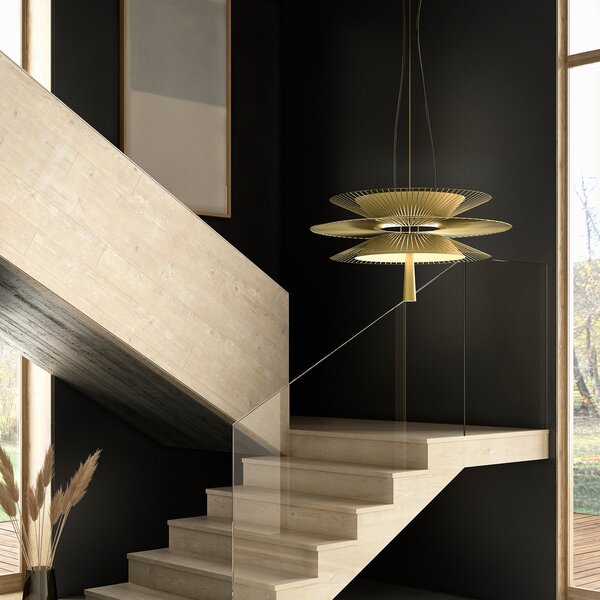 Lampada a sospensione Forestier, Gravity 2, Dorato / Ottone, Cucina, Metallo, Design