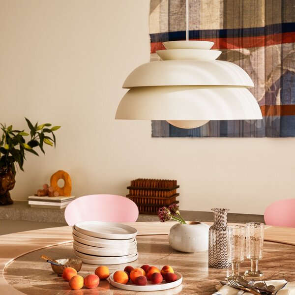 Lampada a sospensione FRITZ HANSEN, Concert P3, dimmerabile, Bianco, Soggiorno, Metallo, Design