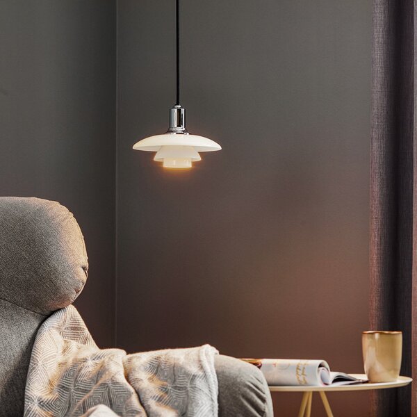 Lampada a sospensione Louis Poulsen, PH 2/1, dimmerabile, Bianco, Soggiorno, Vetro, Design