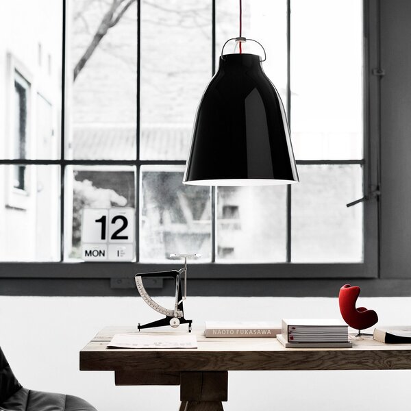 Lampada a sospensione FRITZ HANSEN, Caravaggio P3, dimmerabile, Nero, Soggiorno, Metallo, Design