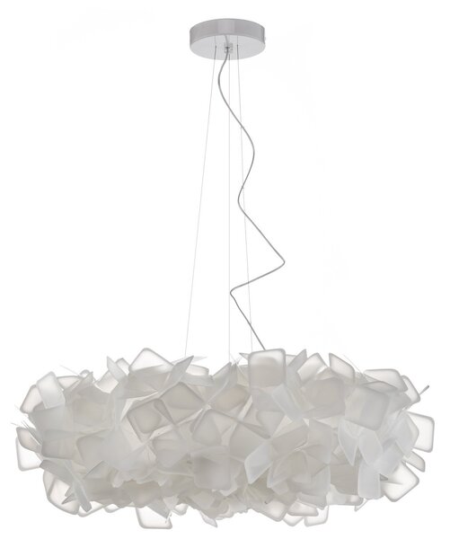 Lampada a sospensione Slamp, Clizia, dimmerabile, Bianco, Soggiorno, Plastica, Design