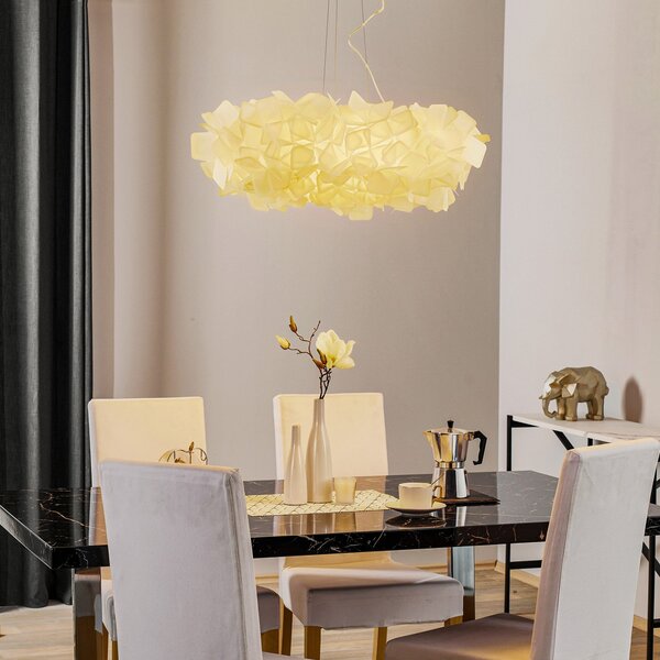 Lampada a sospensione Slamp, Clizia, dimmerabile, Bianco, Soggiorno, Plastica, Design