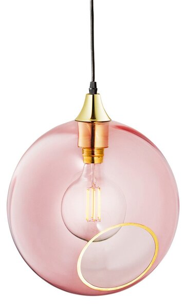 Lampada a sospensione DESIGN BY US, Ballroom XL, dimmerabile, Rosa / Rosé, Soggiorno, Vetro, Design