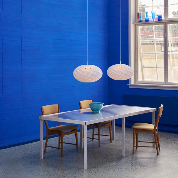 Lampada a sospensione Louis Poulsen, Patera Oval, dimmerabile, Bianco, Soggiorno, Plastica, Design