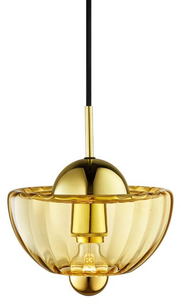 Lampada a sospensione DESIGN BY US, Lotus, dimmerabile, Arancione, Soggiorno, Vetro, Design