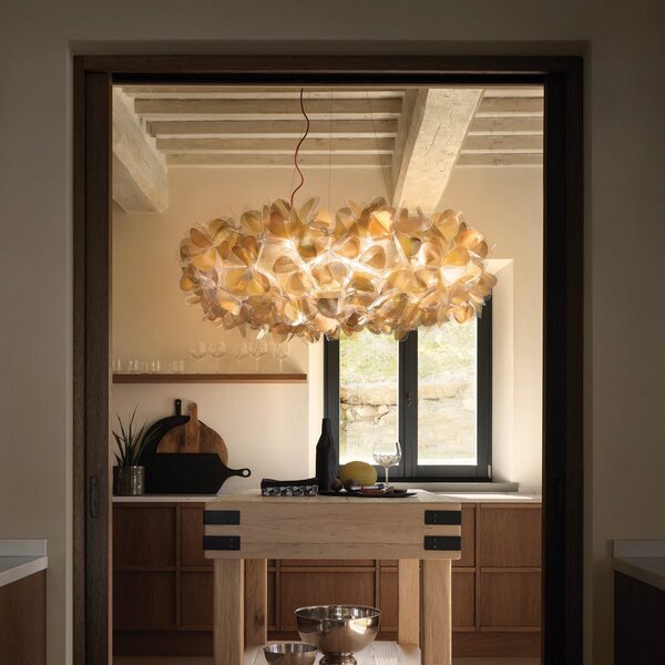 Lampada a sospensione Slamp, Clizia Mama Non Mama, dimmerabile, Dorato / Ottone, Soggiorno, Plastica, Design