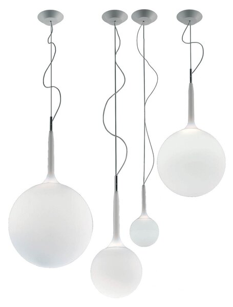 Lampada a sospensione Artemide, Castore, dimmerabile, Bianco, Soggiorno, Vetro, Design
