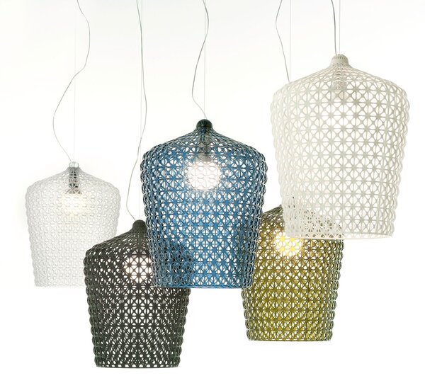 Lampada a sospensione Kartell, Kabuki, Nero, Soggiorno, Plastica, Design