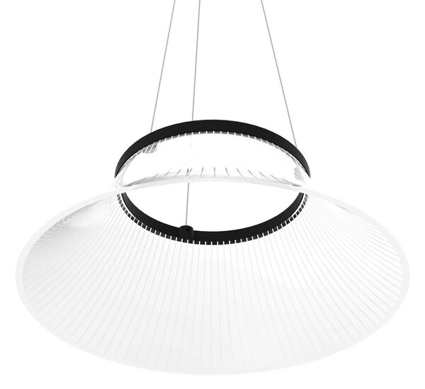 Lampada a sospensione Martinelli Luce, Plissé, Trasparente, Soggiorno, Plastica, Design