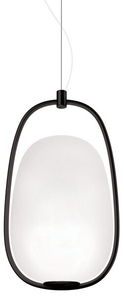 Lampada a sospensione kdln, Lannà, dimmerabile, Nero, Soggiorno, Vetro, Design