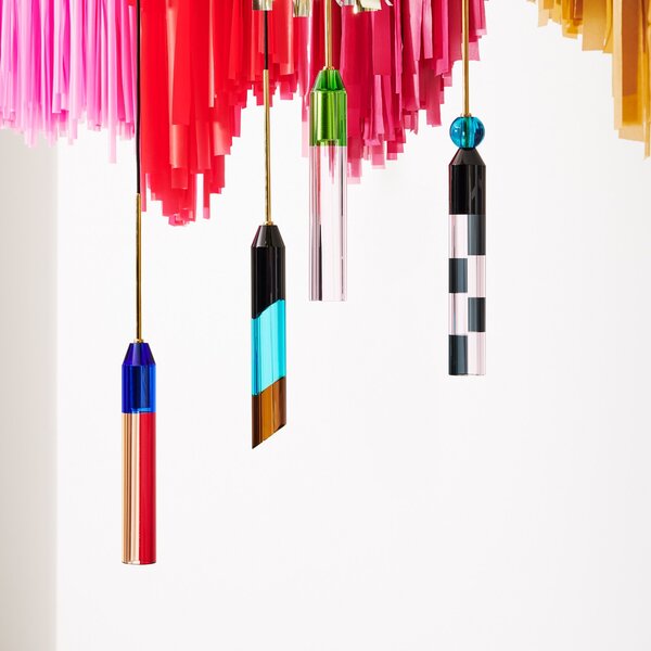 Lampada a sospensione DESIGN BY US, Carnival, dimmerabile, Multicolore, Soggiorno, Vetro, Design