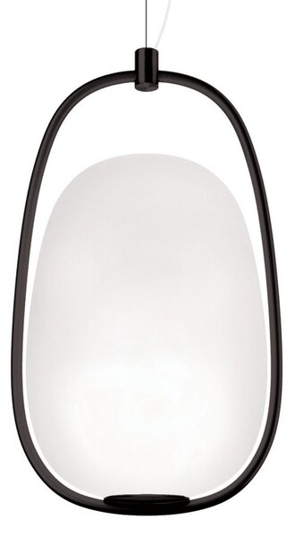 Lampada a sospensione kdln, Lannà, dimmerabile, Nero, Soggiorno, Vetro, Design