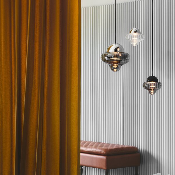 Lampada a sospensione DESIGN BY US, Nutty XL, dimmerabile, Grigio, Soggiorno, Vetro, Design