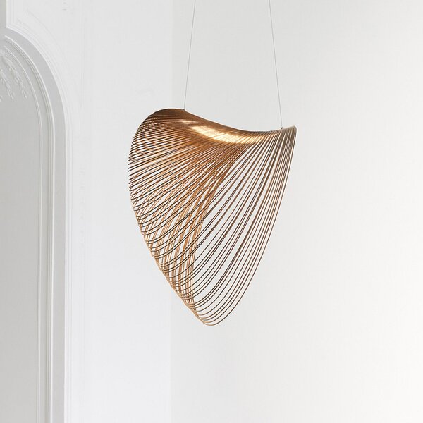Lampada a sospensione Luceplan, Illan, dimmerabile, Legno, Soggiorno, Legno, Design