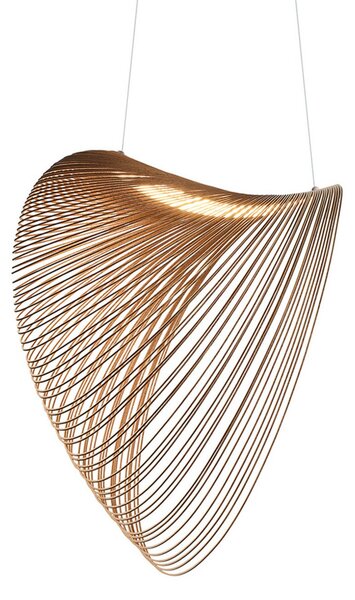 Lampada a sospensione Luceplan, Illan, dimmerabile, Legno, Soggiorno, Legno, Design