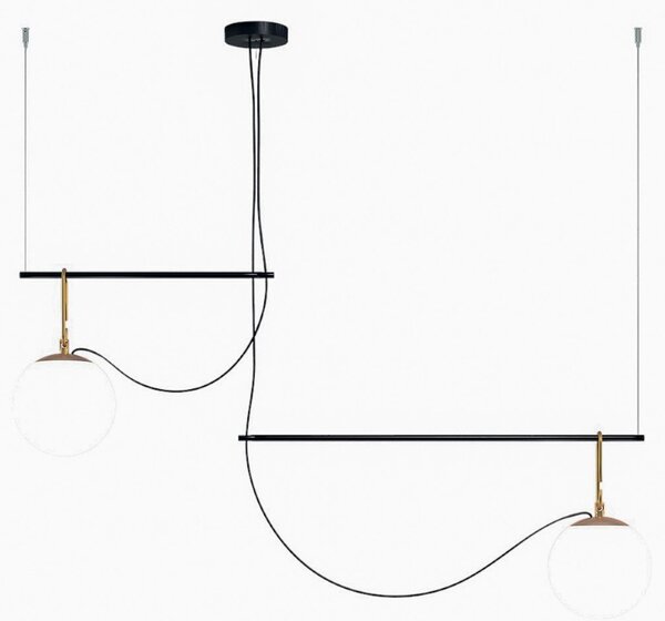 Lampada a sospensione Artemide, nh S3 2, dimmerabile, Dorato / Ottone, Soggiorno, Metallo, Design