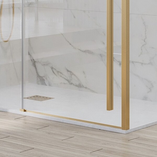 Kamalu box doccia 70x120 telaio colore oro scorrevole vetro 8mm | ksa5000g