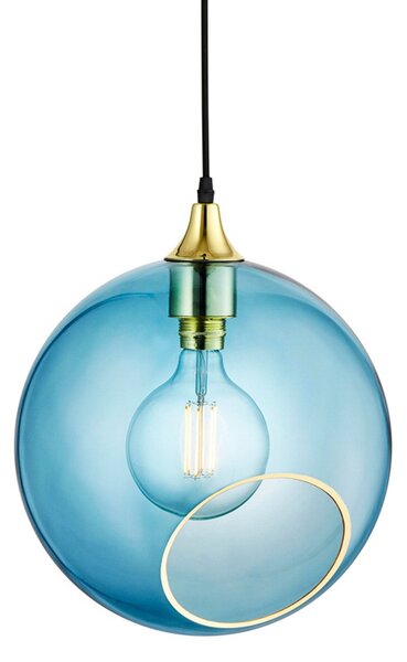 Lampada a sospensione DESIGN BY US, Ballroom XL, dimmerabile, Blu, Soggiorno, Vetro, Design