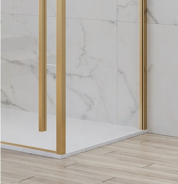 Kamalu box doccia 70x120 telaio colore oro scorrevole vetro 8mm | ksa5000g