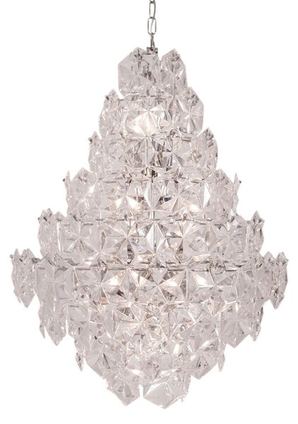 Lampada a sospensione By Rydéns, Monarque Grande, dimmerabile, Trasparente, Soggiorno, Plastica, Design