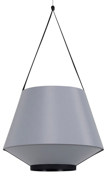 Lampada a sospensione Forestier, Carrie S, dimmerabile, Grigio, Soggiorno, Tessuto / Tessile, Design