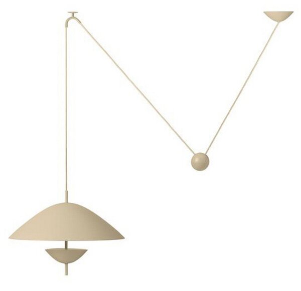 Lampada a sospensione ferm LIVING, Lod, dimmerabile, Beige, Soggiorno, Metallo, Design