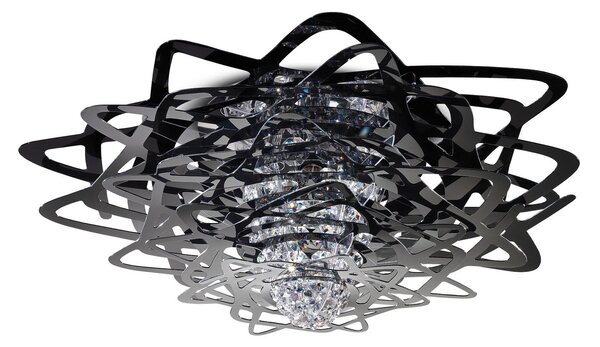 Plafoniera Slamp, Aurora, dimmerabile, Nero, Soggiorno, Plastica, Design