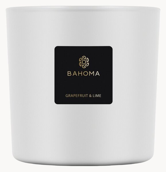 Candela profumata fatta a mano a tre stoppini Grapefruit & Lime (pompelmo, lime, gardenia & patchouli)