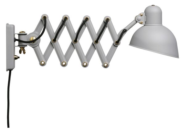 Applique da parete FRITZ HANSEN, Kaiser idell 6718-W, dimmerabile, Grigio, Soggiorno, Metallo, Design