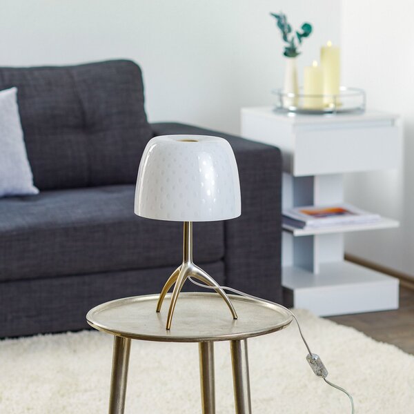 Lampade da tavolo Foscarini, Lumiere, Bianco, Soggiorno, Vetro, Design