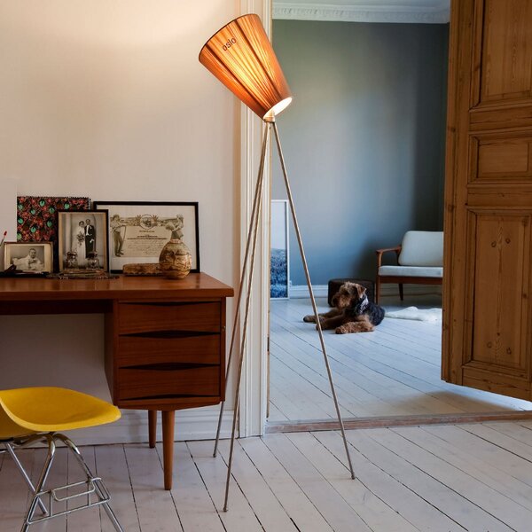 Lampada da terra Northern, Oslo Wood, dimmerabile, Beige, Soggiorno, Tessuto / Tessile, Design